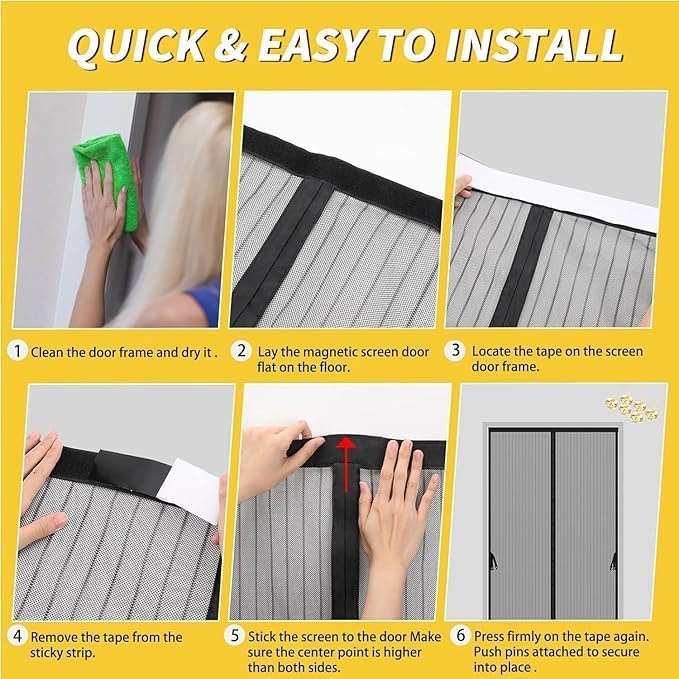 Door Curtain Magnetic Mosquito Net for all door sizes