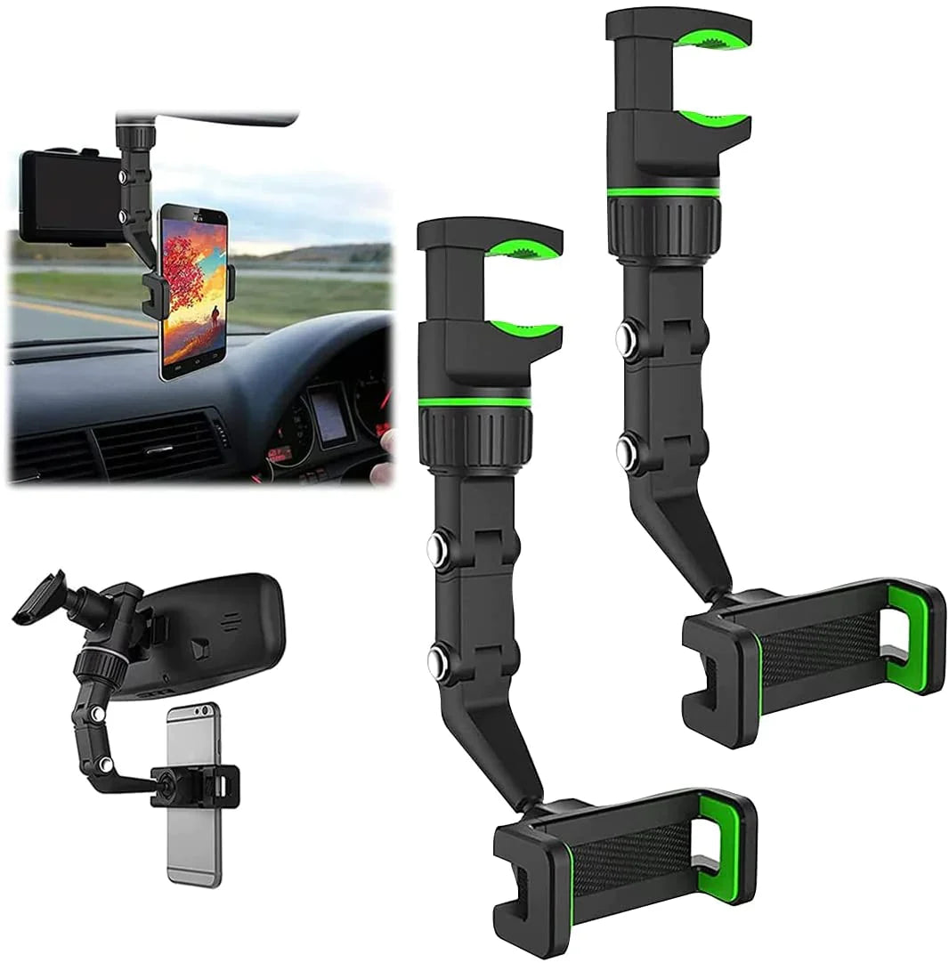 360° rearview mirror phone holder