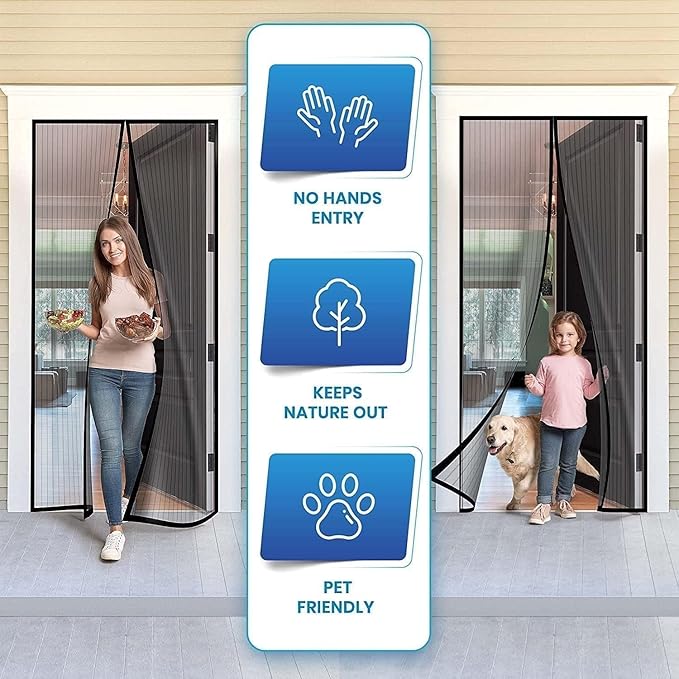Door Curtain Magnetic Mosquito Net for all door sizes