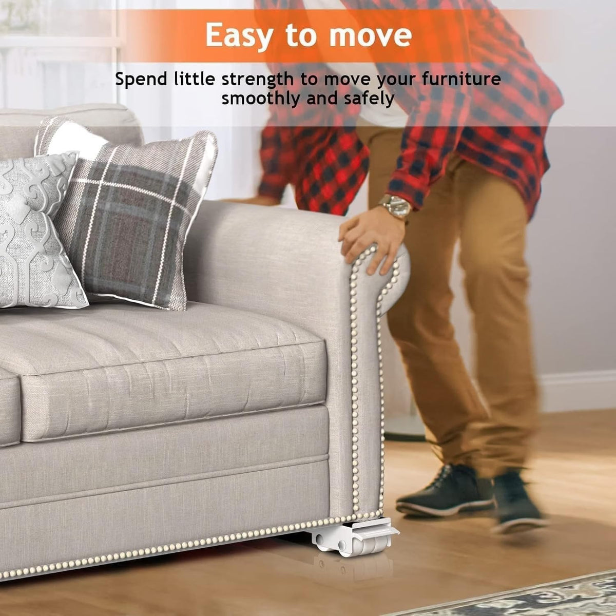 BESTINO Heavy Duty Furniture Mover Roller Set, Adjustable Appliance Moving Base with Locking Brake,Extendable Washing Machine Stand for Refrigerator & Other Heavy Furniture Mover Wheels