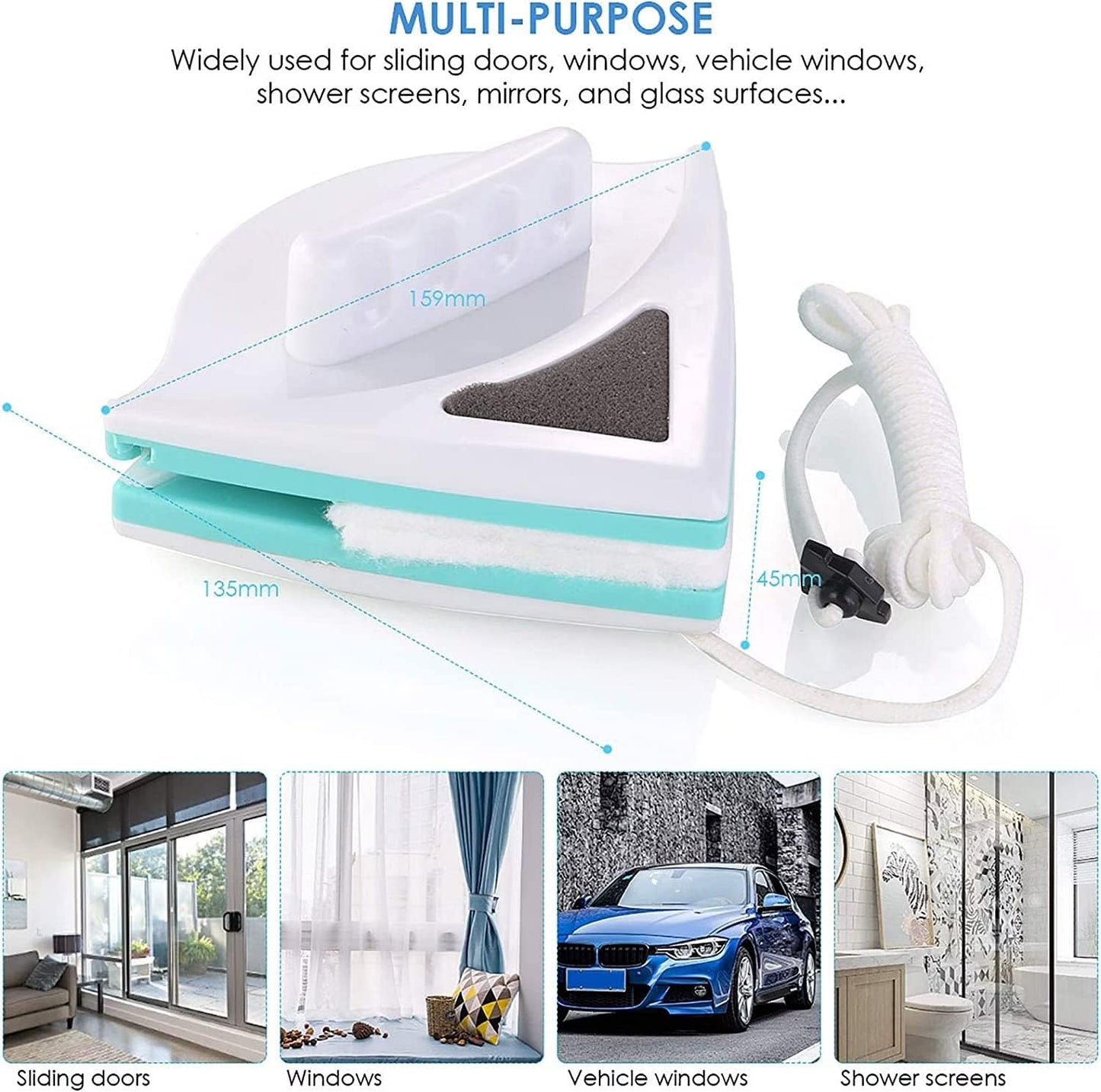 Dual Side Magnetic Window Cleaning Brush (Free Gift on Every Order)