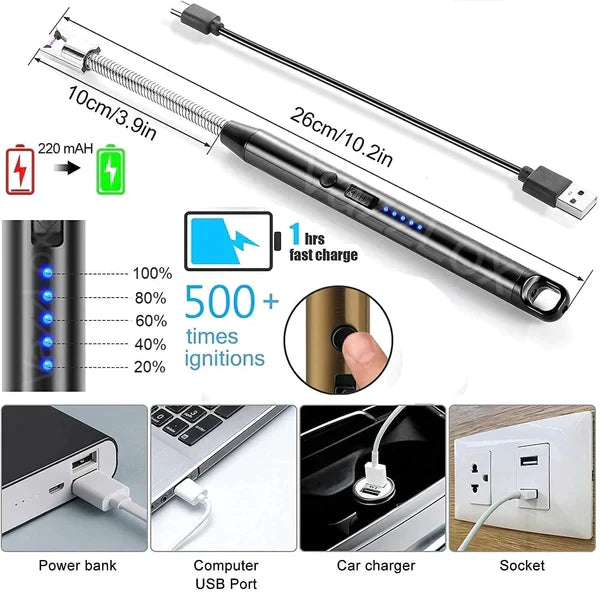 Rechargeable Electric Multi-Purpose Lighter (Heavy quality)