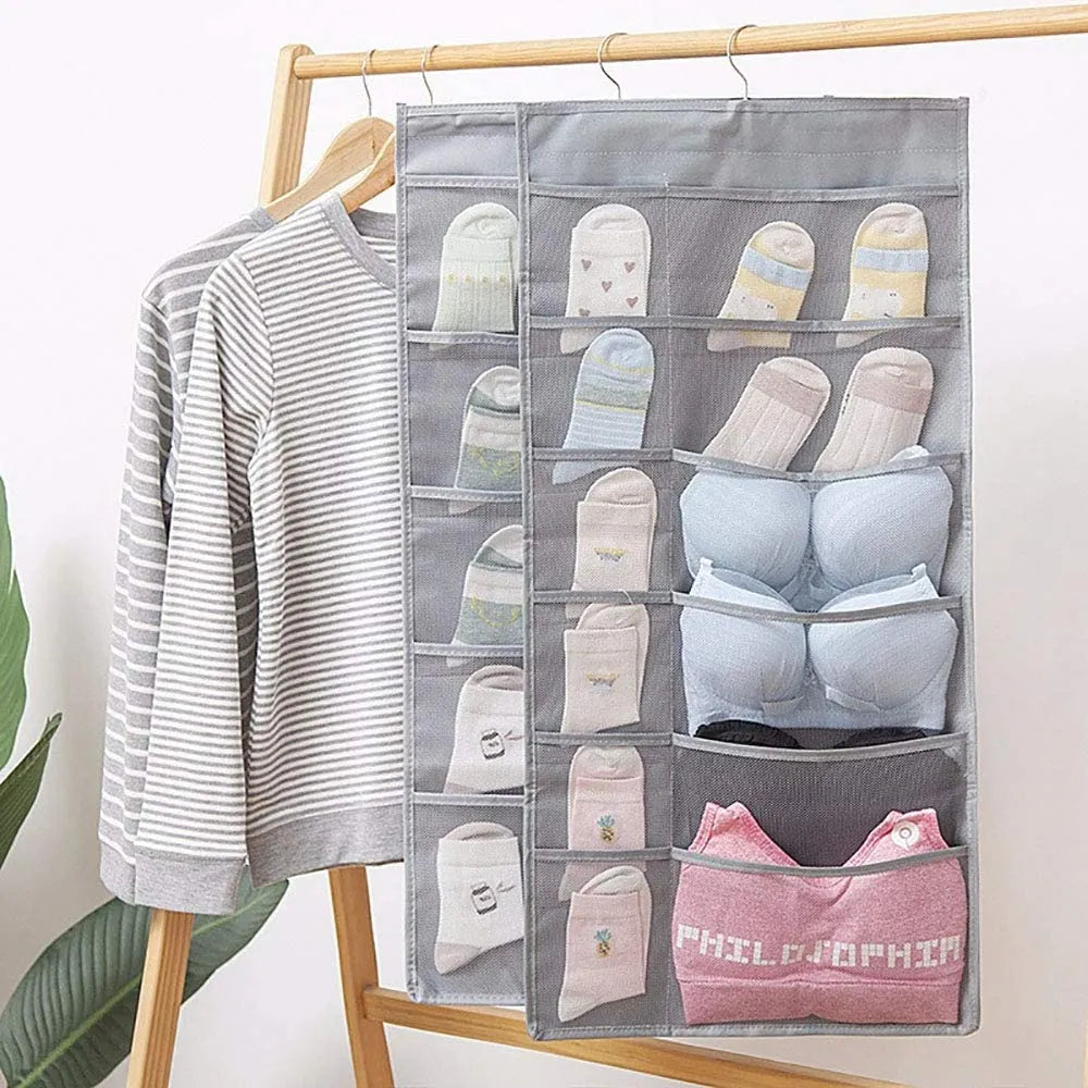 Dual-Sided Storage Hanger (30 Pockets)