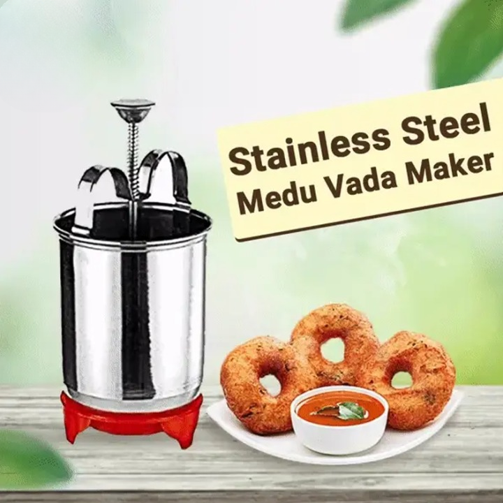 Stainless Steel Medu Vada/Donut Maker With Stand