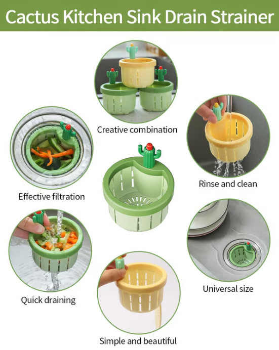 Cute Cactus sink drain