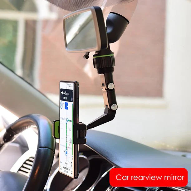 360° rearview mirror phone holder