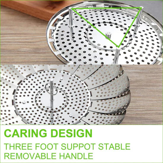 Premium Stainless Steel Folding Steamer Basket