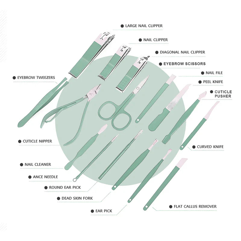 Nail Clipper Set (16 Pcs) .